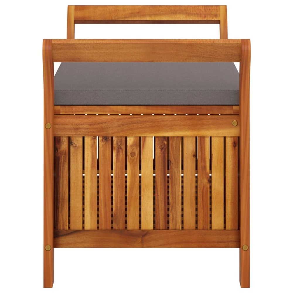Garden Storage Bench Dark grey, Brown. Picture 6