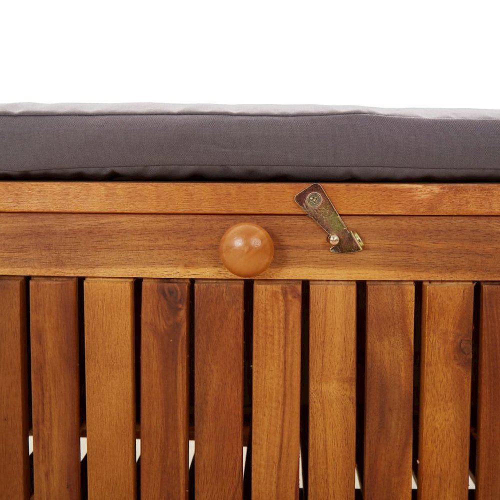 Garden Storage Bench Dark grey, Brown. Picture 9