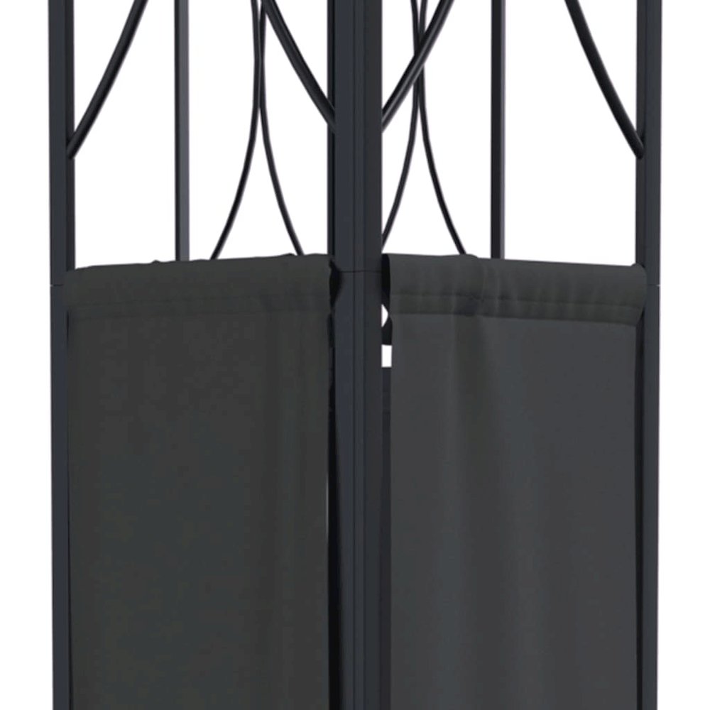 Gazebo Anthracite Steel frame with polyester fabric Large. Picture 4