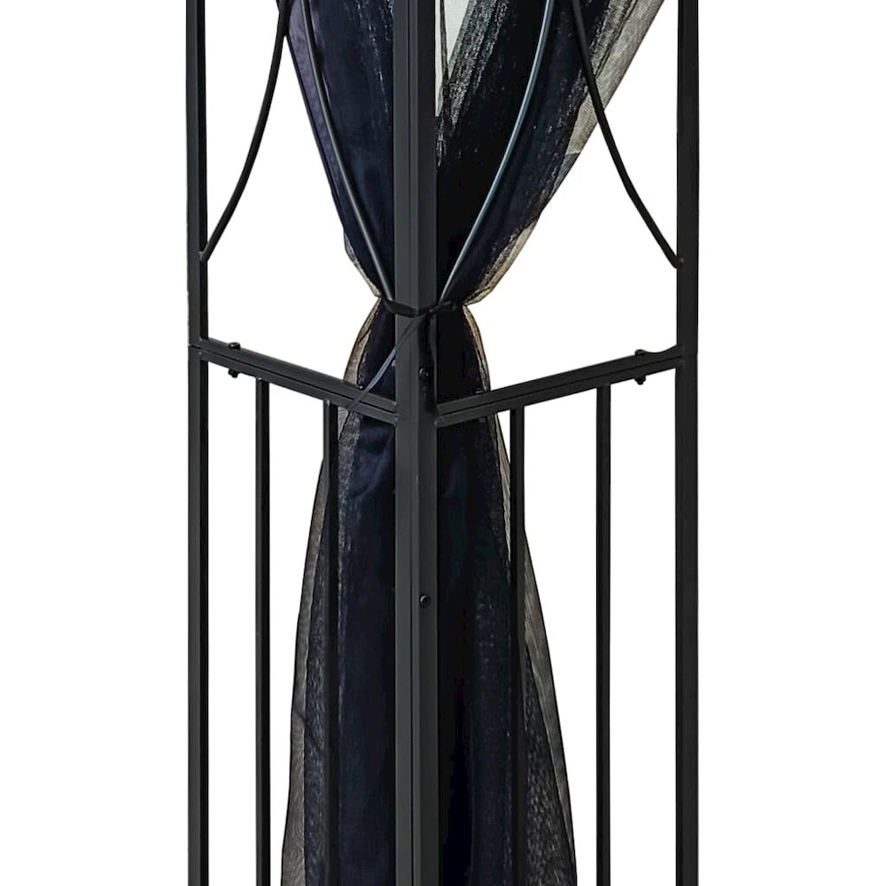 Gazebo with Sidewalls Anthracite 118.1"x118.1"x106.3" Steel. Picture 5