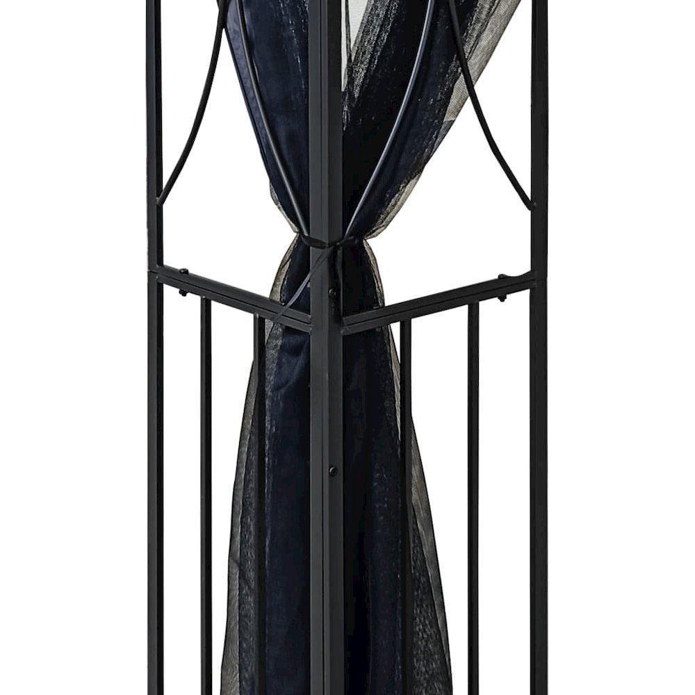 Gazebo with Sidewalls Anthracite 157.5"x118.1"x106.3" Steel. Picture 5