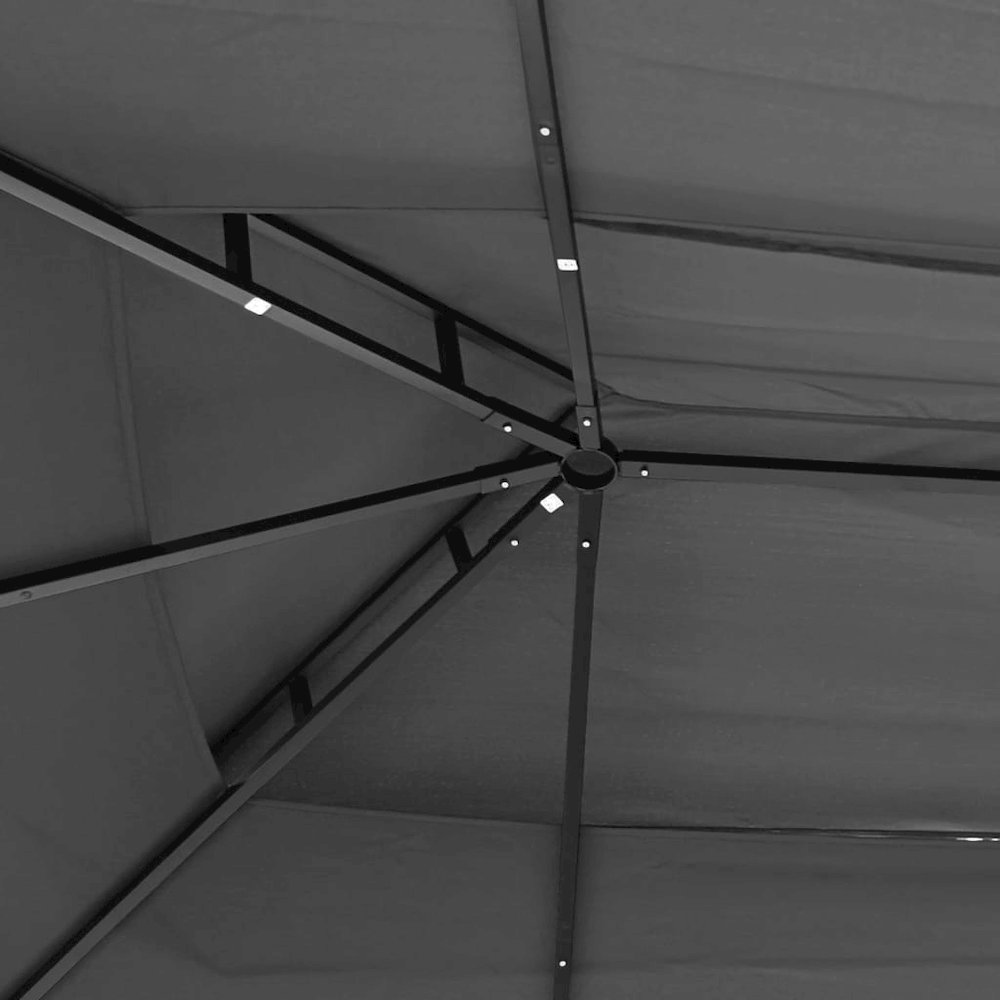 Gazebo with Sidewalls Anthracite 157.5"x118.1"x106.3" Steel. Picture 6