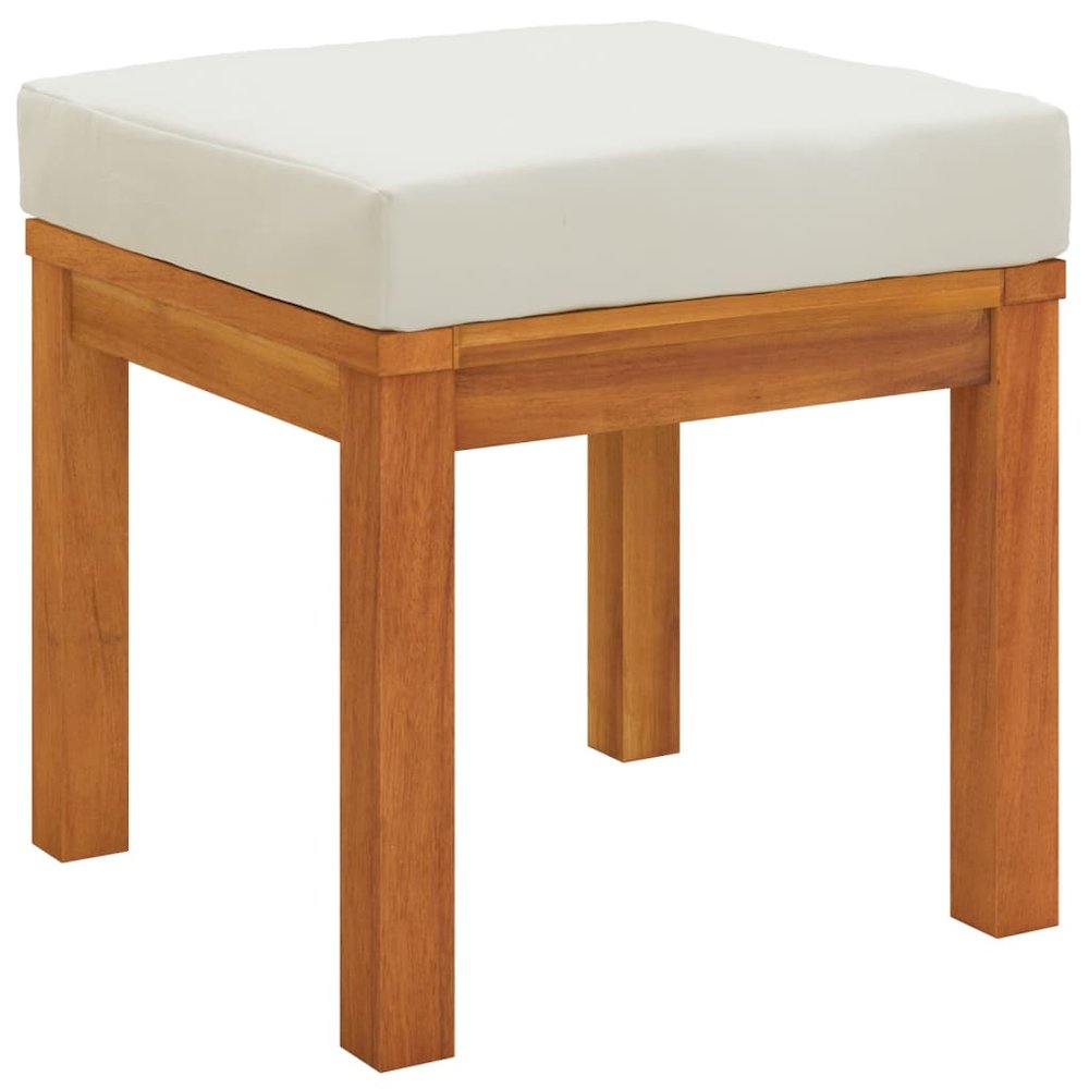 Garden Dining Set Acacia wood, Cream. Picture 7