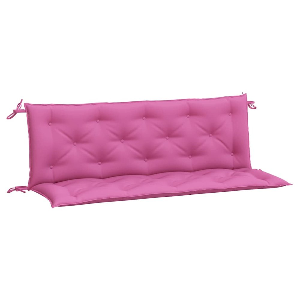 Garden Bench Cushion Set of 2 Pink. Picture 1