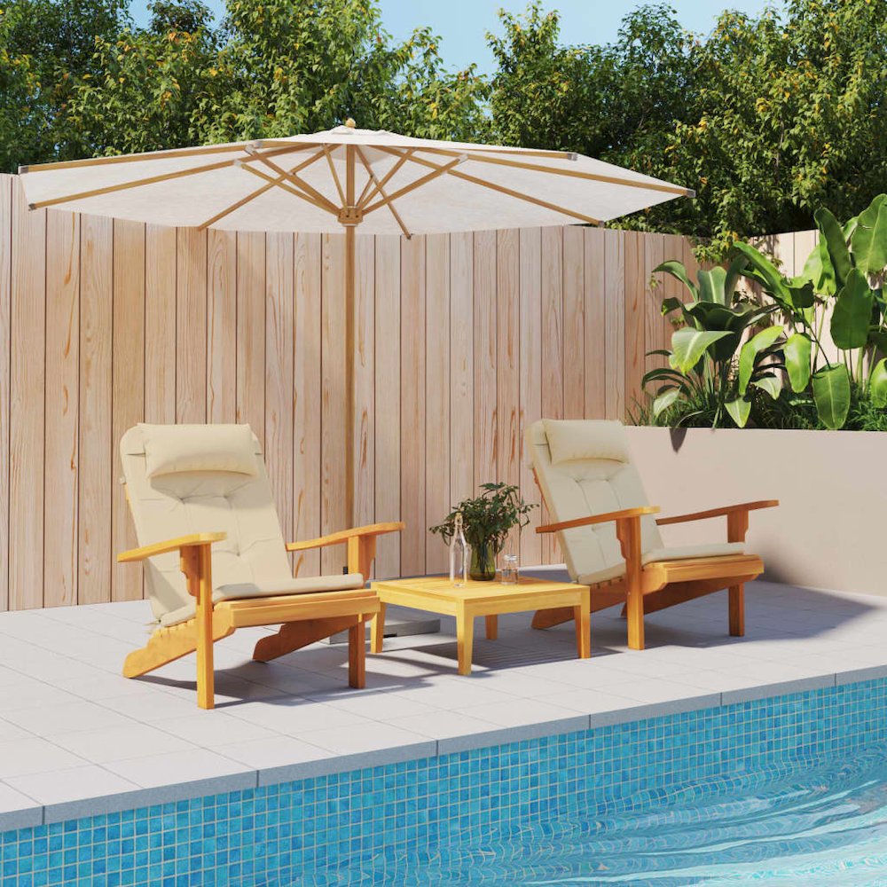 Adirondack Chair Cushion Set of 2 Beige. Picture 1