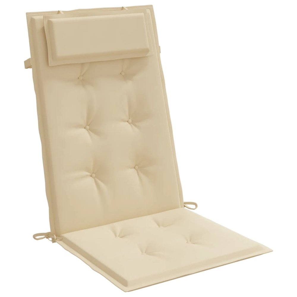 Highback Chair Cushion Set of 6 Beige. Picture 5