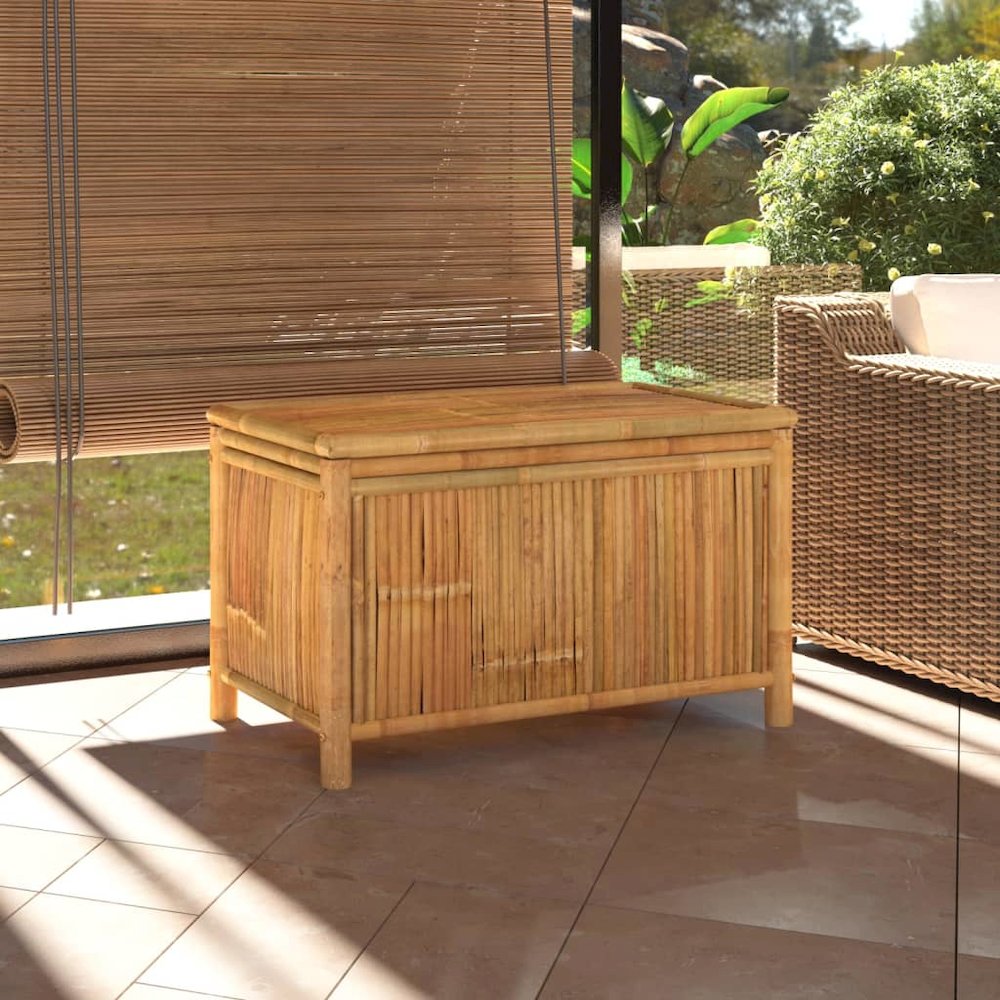 Garden Storage Box Natural Bamboo Bamboo, Polyethylene. Picture 1