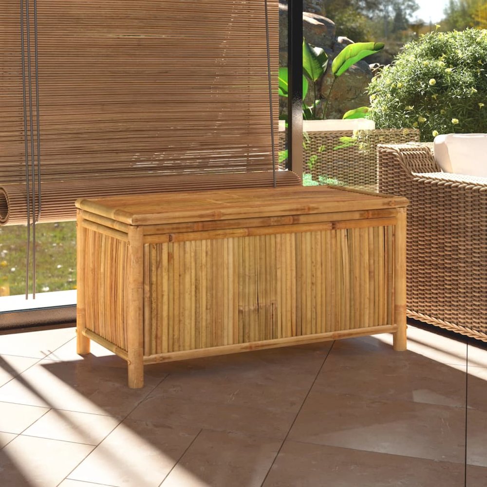 Garden Storage Box Natural Bamboo Bamboo, Polyethylene. Picture 1
