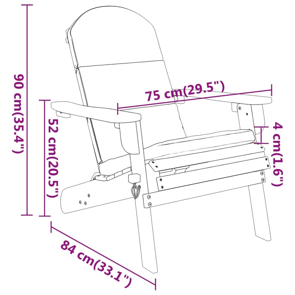 Garden Chair Cream white, Natural wood. Picture 8