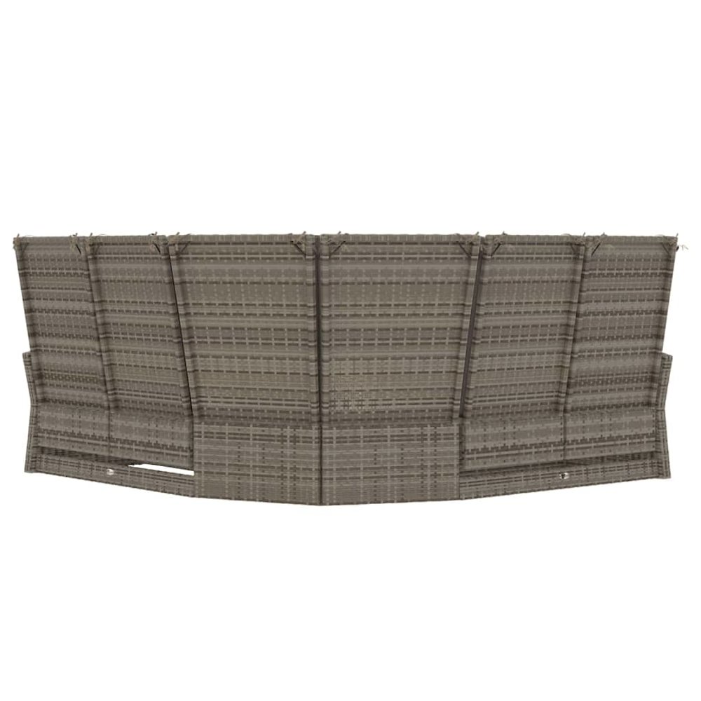 Corner Sofa Grey Poly Rattan Large Corner Sofa Modern. Picture 4