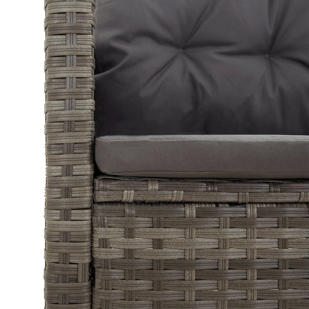 Corner Sofa Grey Poly Rattan Large Corner Sofa Modern. Picture 6