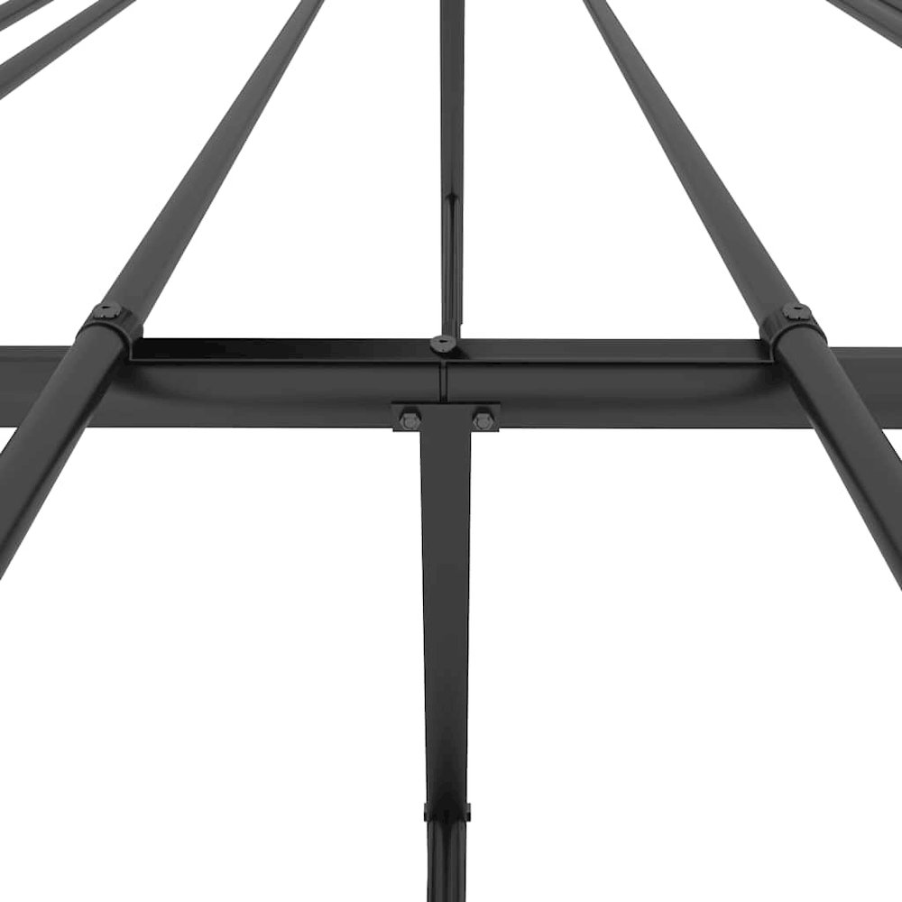 Bed Frame Black Powder-Coated Steel 76 x 80 in mattress size. Picture 9