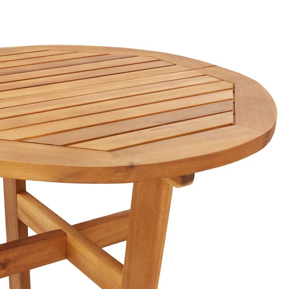 Garden Bar Set Wood Brown Solid Acacia Wood 3 Piece Set Durable. Picture 9