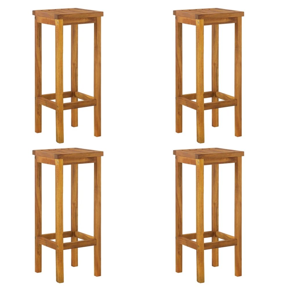 Garden Bar Set Natural Wood Solid Acacia wood Large Durable. Picture 5