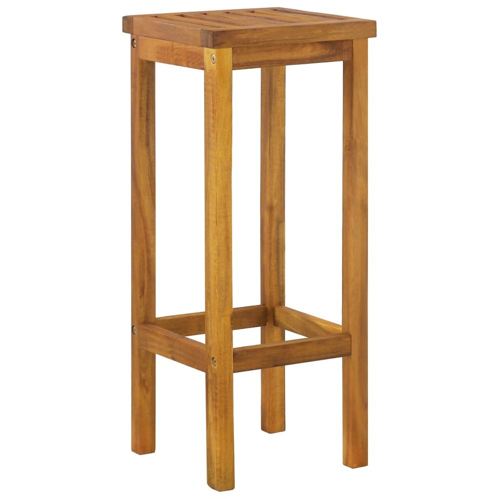 Garden Bar Set Natural Wood Solid Acacia wood Large Durable. Picture 6