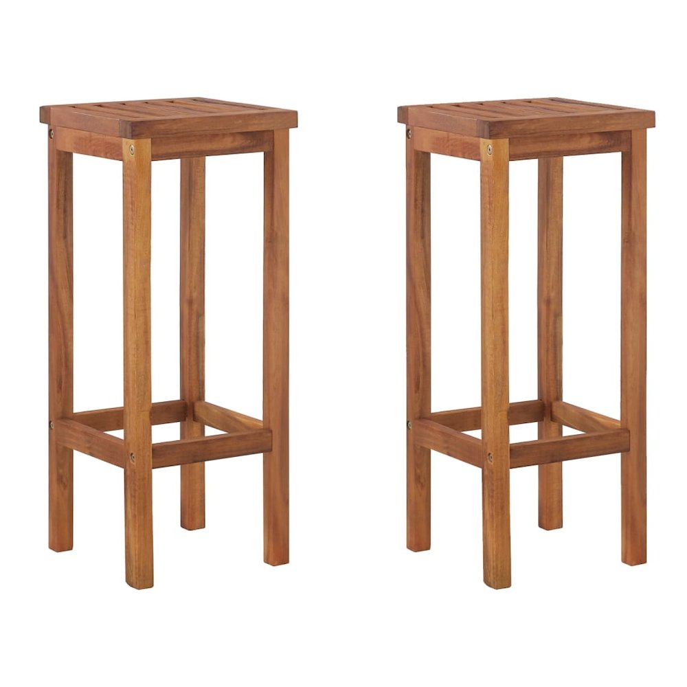 Garden Bar Set Natural Acacia Wood Solid Acacia Wood Medium. Picture 5