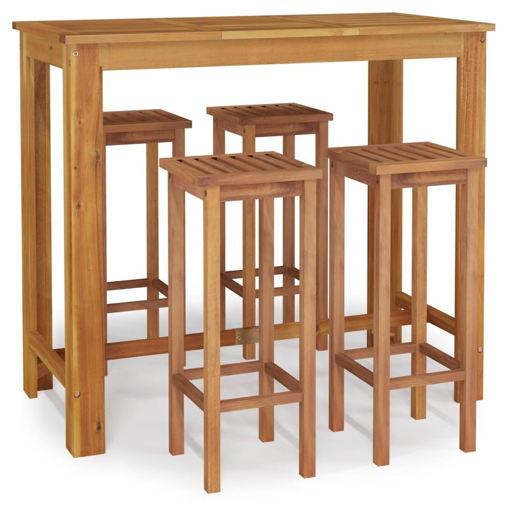 Garden Bar Set Natural wood Solid acacia wood Standard Durable. Picture 2
