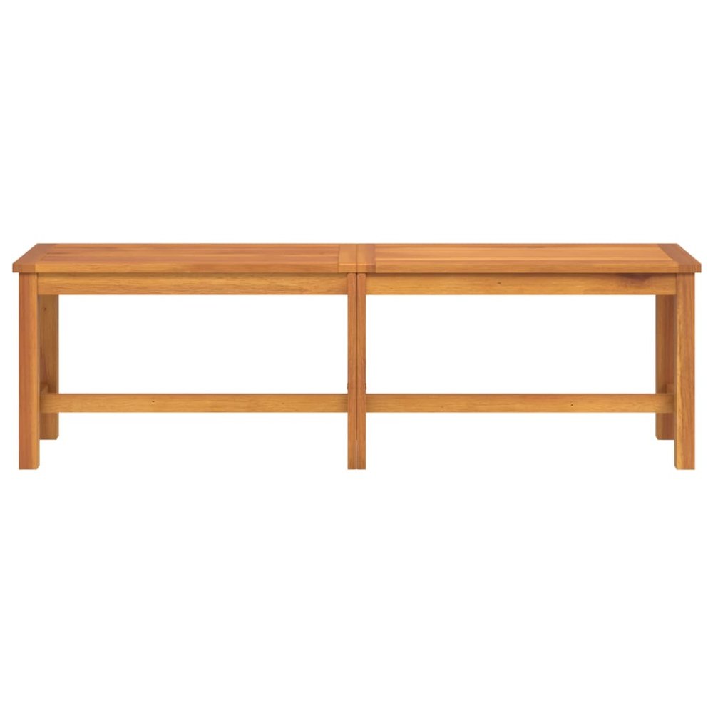 Garden Bench Brown Solid acacia wood 59.1 in Durable. Picture 3
