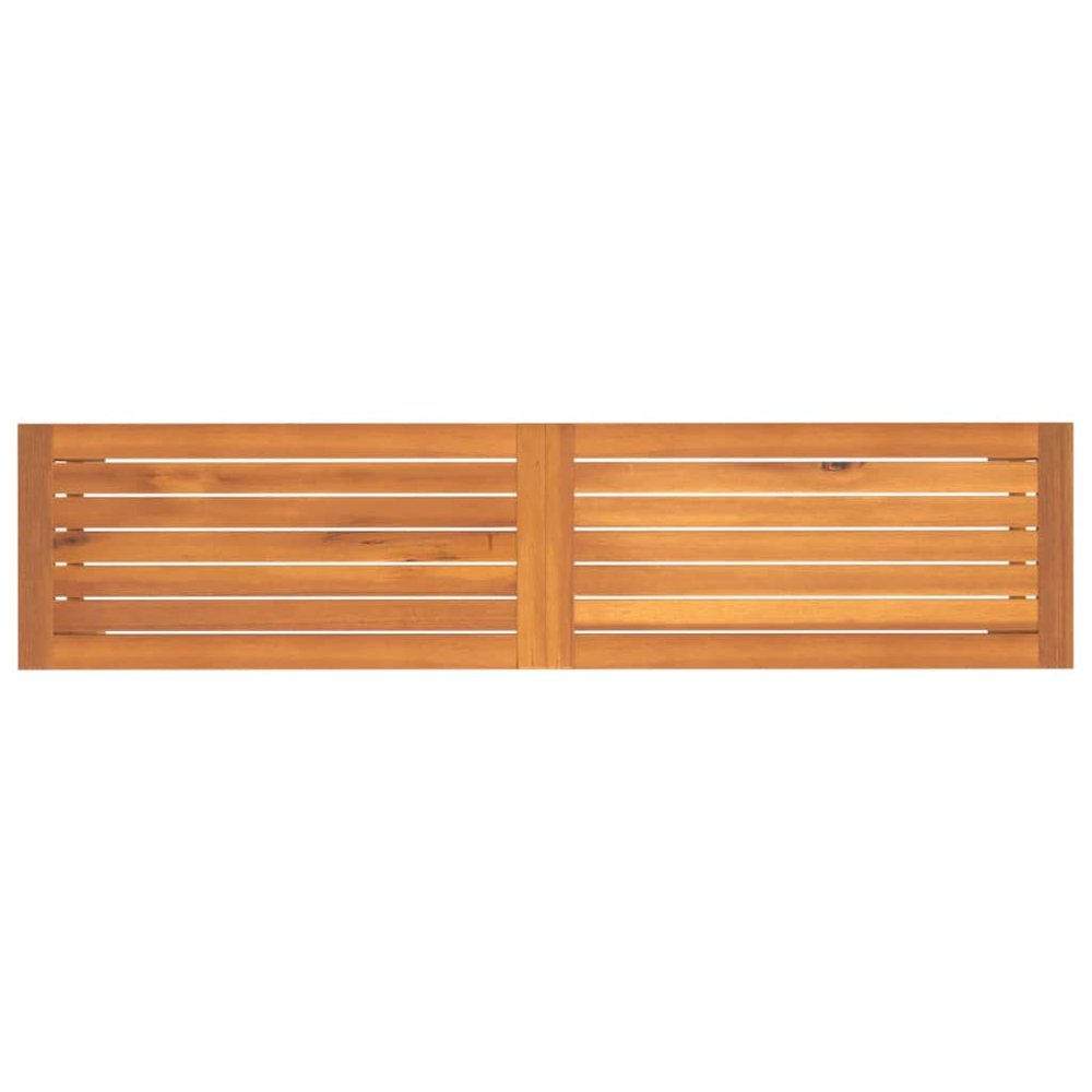 Garden Bench Brown Solid acacia wood 59.1 in Durable. Picture 5