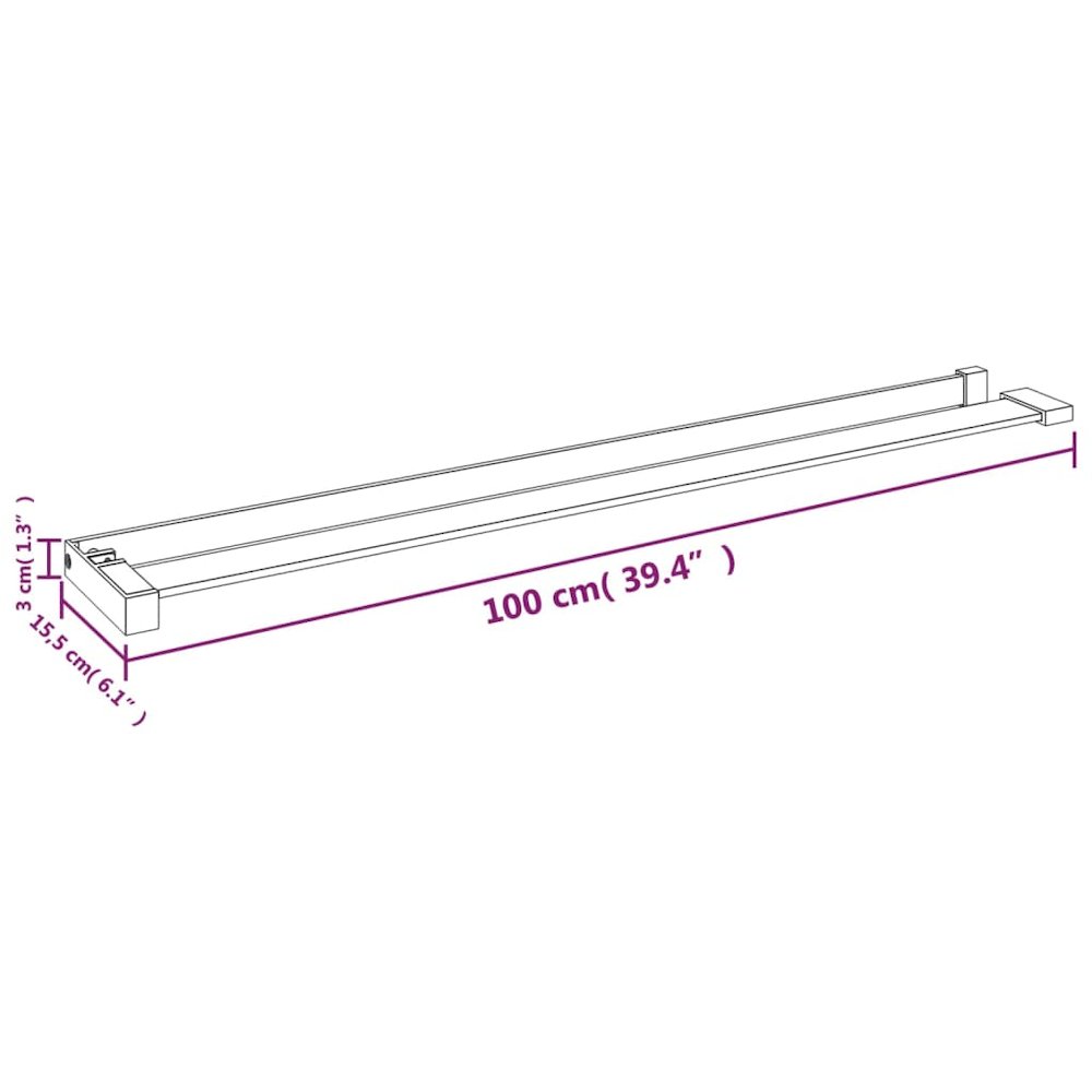 Shower Shelf Black Aluminum Alloy Medium Minimalist. Picture 7