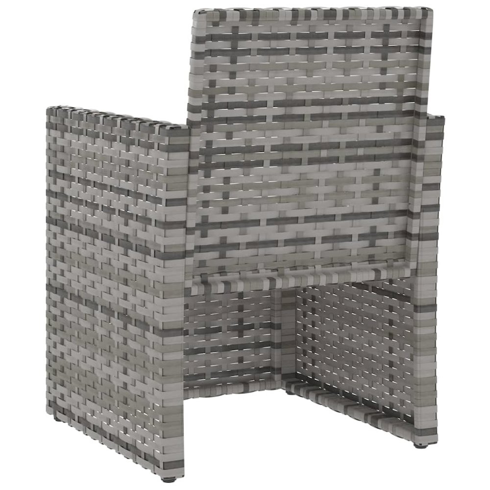 Garden Armchair Grey PE rattan, powder-coated steel Single Tough. Picture 6