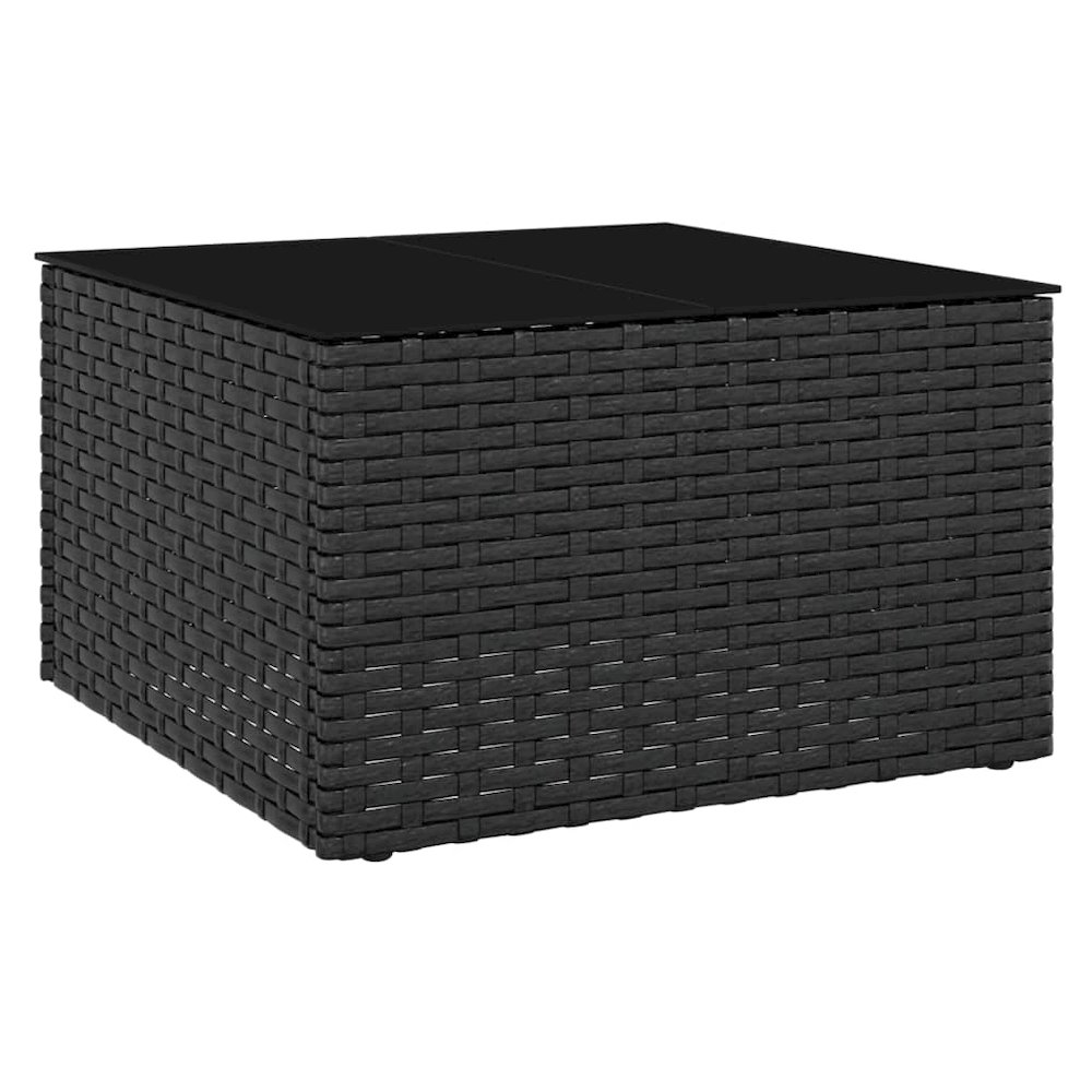 Garden Lounge Set Black PE rattan Large Modular. Picture 8