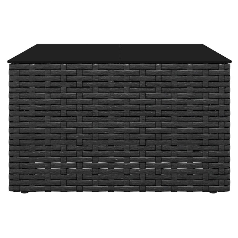 Garden Lounge Set Black PE rattan Large Modular. Picture 9