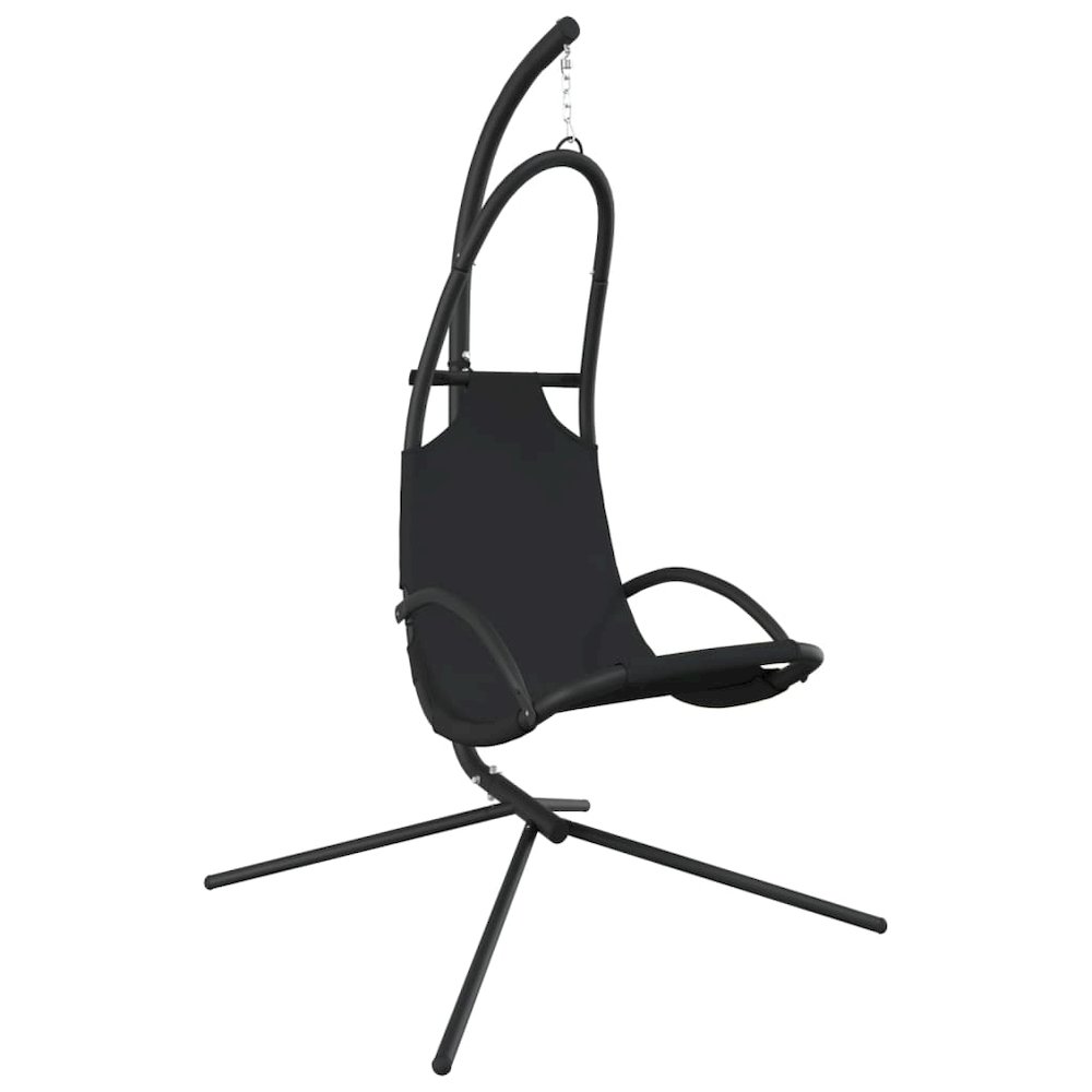 Garden Swing Chair Black Oxford Fabric One Size Ergonomic. Picture 6