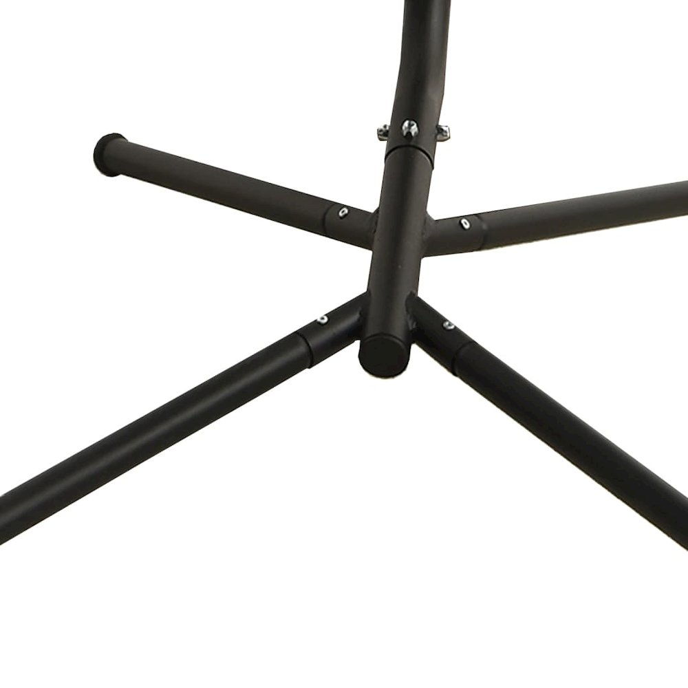 Garden Swing Chair Black Oxford Fabric One Size Ergonomic. Picture 9