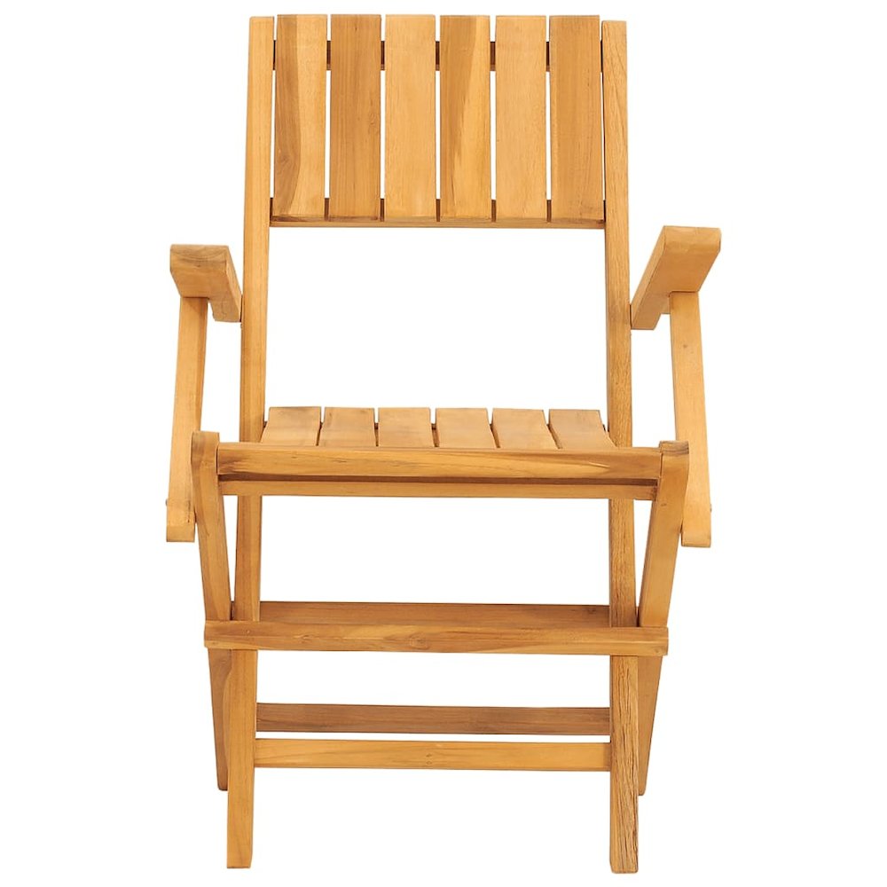 Folding Garden Chair Set of 2 Teak Solid teak wood. Picture 4
