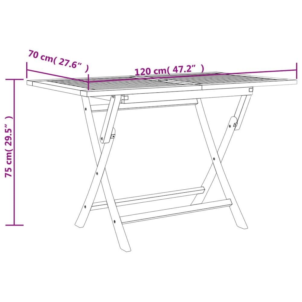 Folding Garden Table Grey Solid teak wood Medium Foldable. Picture 8