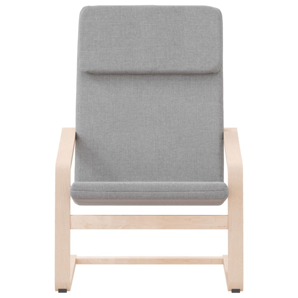 Relaxing Chair Light Gray Fabric. Picture 4