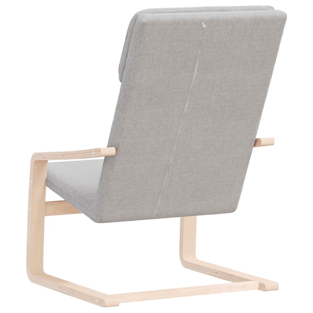 Relaxing Chair Light Gray Fabric. Picture 6