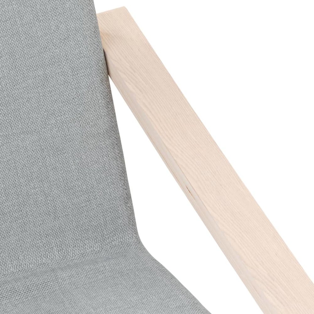 Relaxing Chair Light Gray Fabric. Picture 7