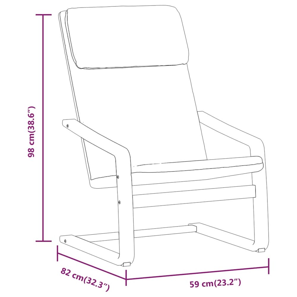 Relaxing Chair Light Gray Fabric. Picture 9