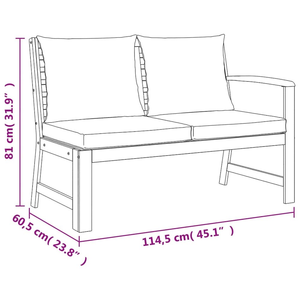 Patio Dining Set Natural Wood Solid Acacia Wood. Picture 10