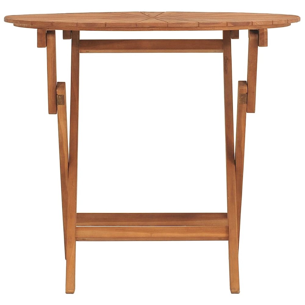 Garden Table Solid teak wood Large Foldable Garden Table Round. Picture 3