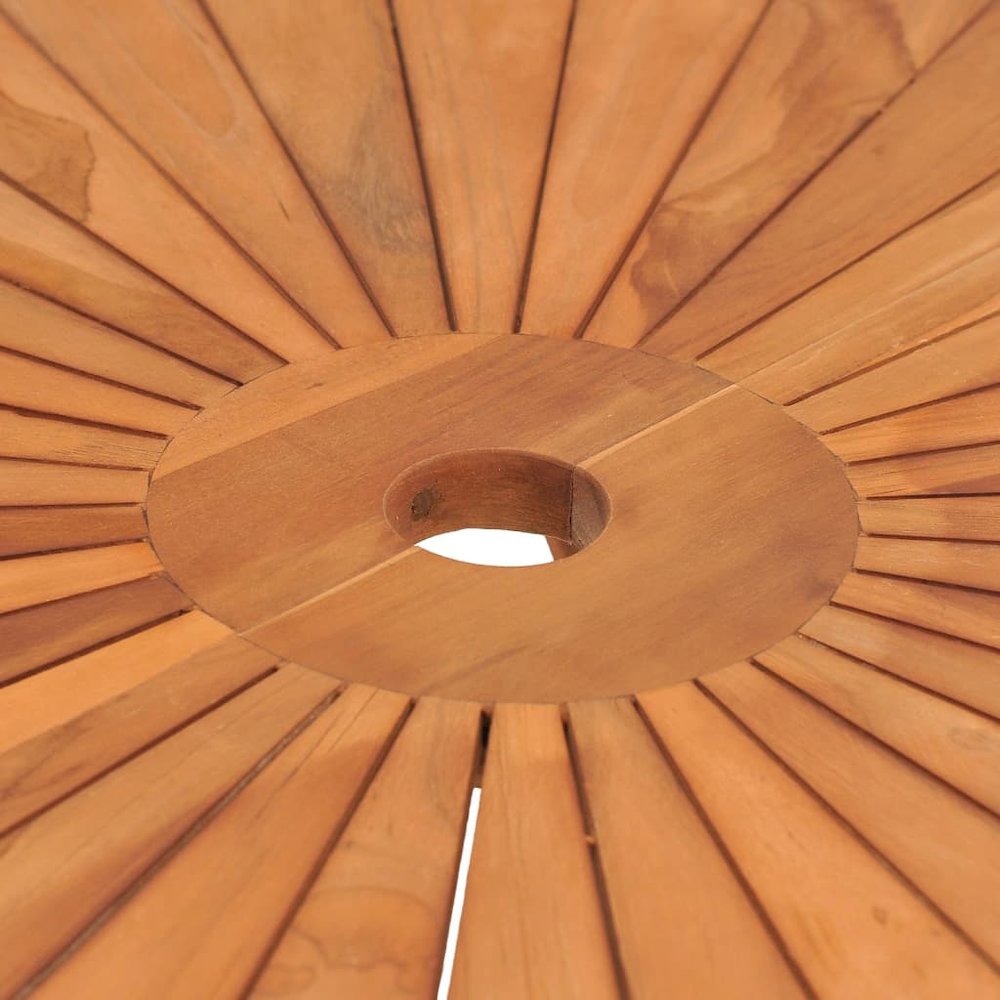 Garden Table Solid teak wood Large Foldable Garden Table Round. Picture 6