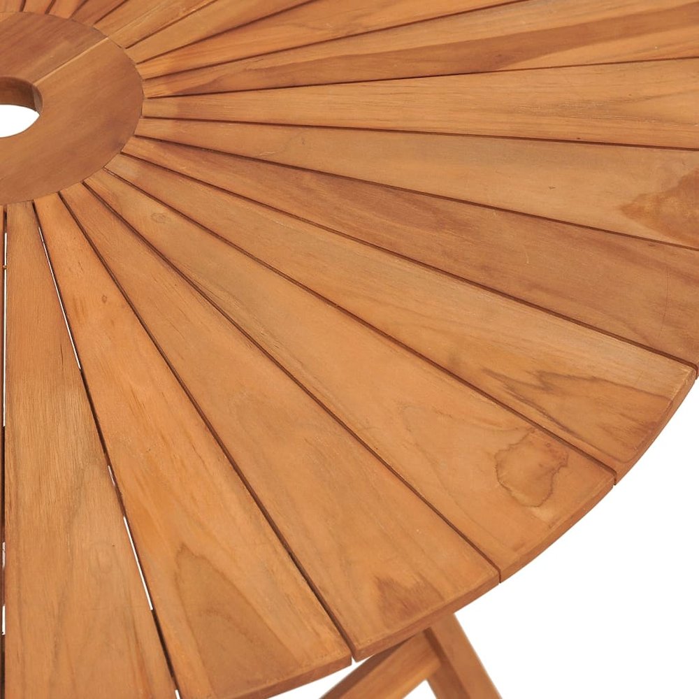 Garden Table Solid teak wood Large Foldable Garden Table Round. Picture 7