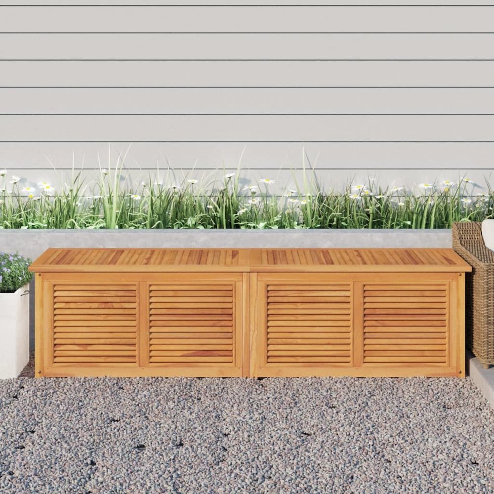 Garden Storage Box Warm wood Solid Teak Wood Large. Picture 1