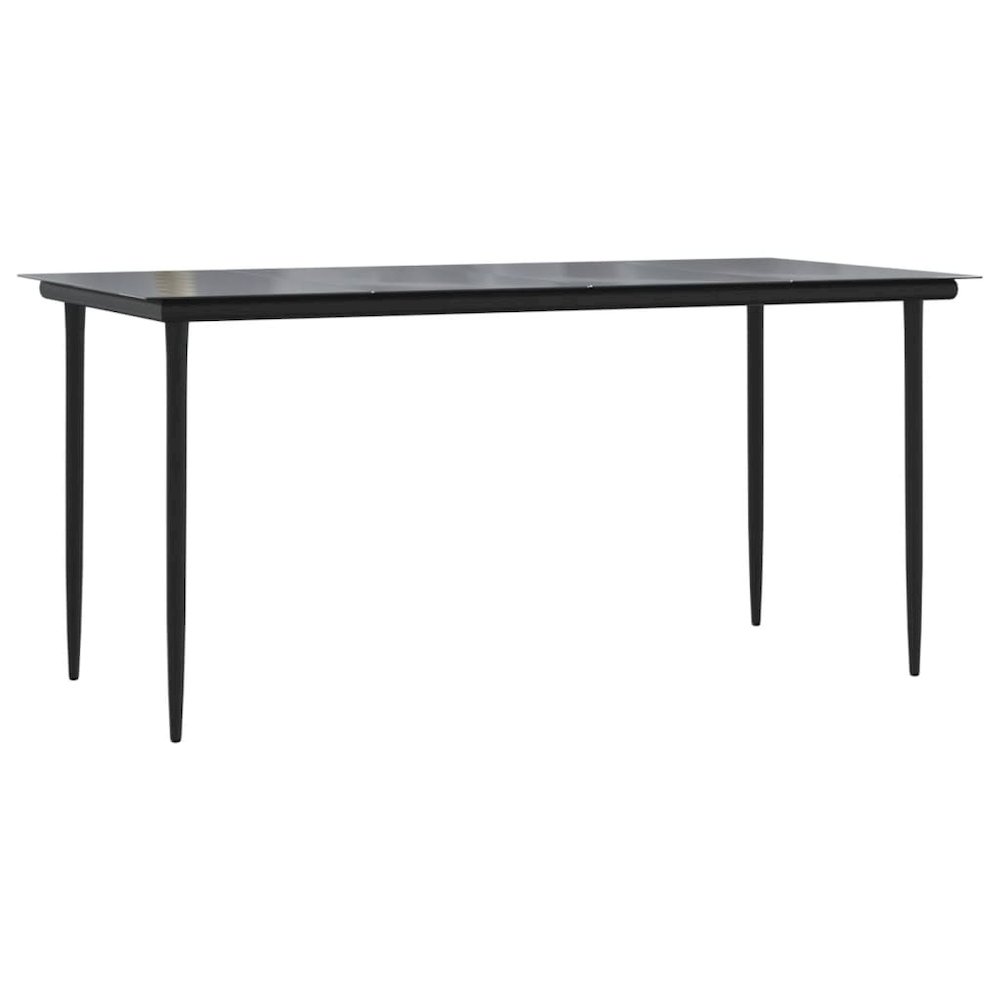Garden Dining Set Dark Grey, Black. Picture 8