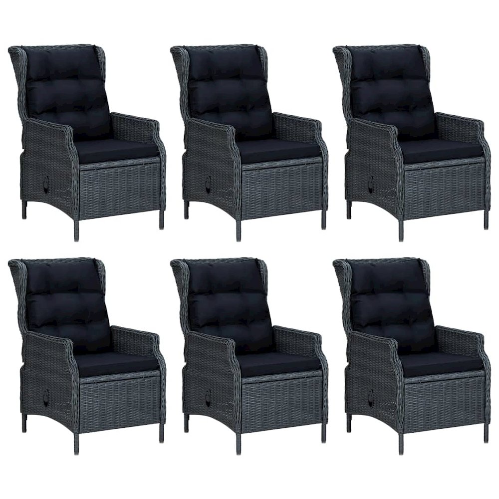 Garden Dining Set Dark Grey. Picture 4