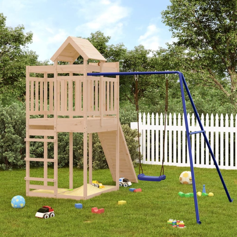 Outdoor Playset Solid Wood Pine. Picture 1