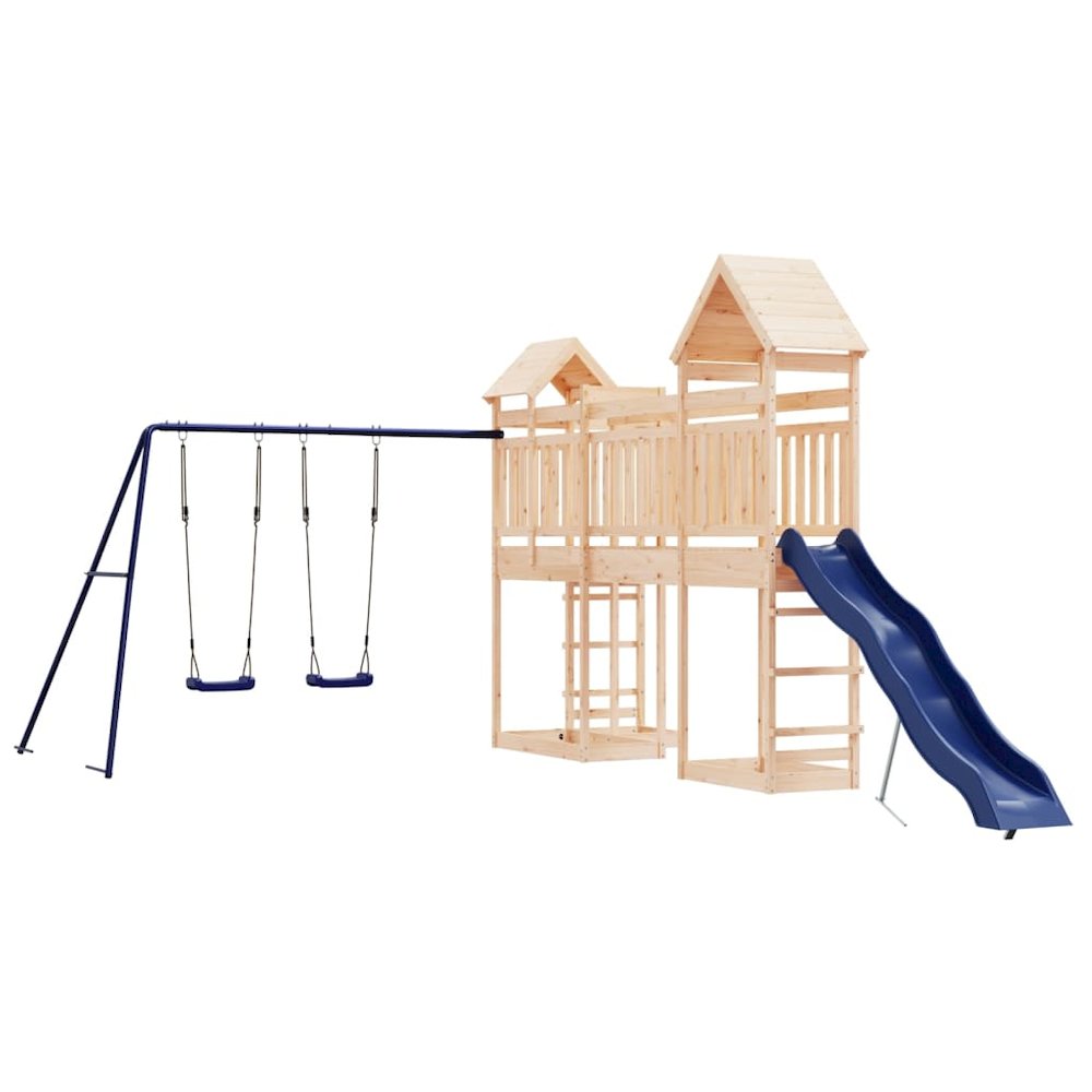 Outdoor Playset Pine Solid Pine Wood Large Durable. Picture 2