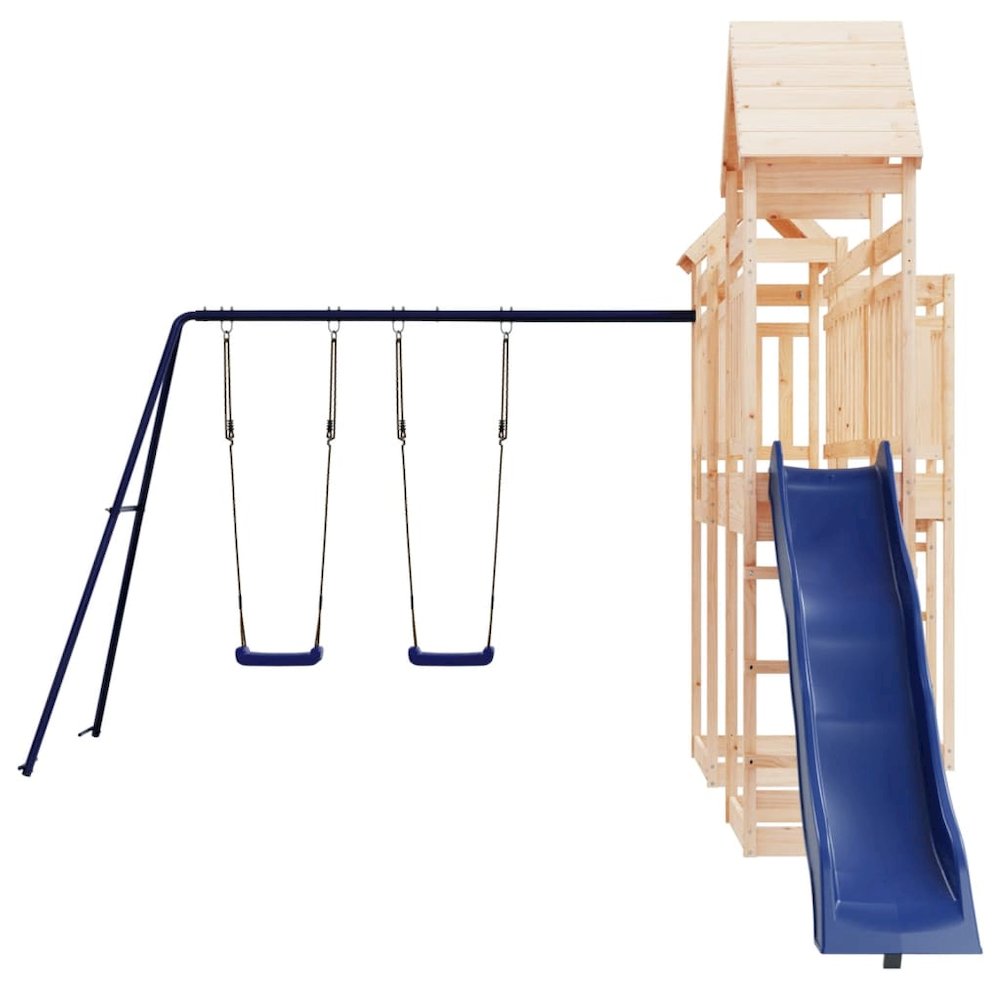 Outdoor Playset Pine Solid Pine Wood Large Durable. Picture 4