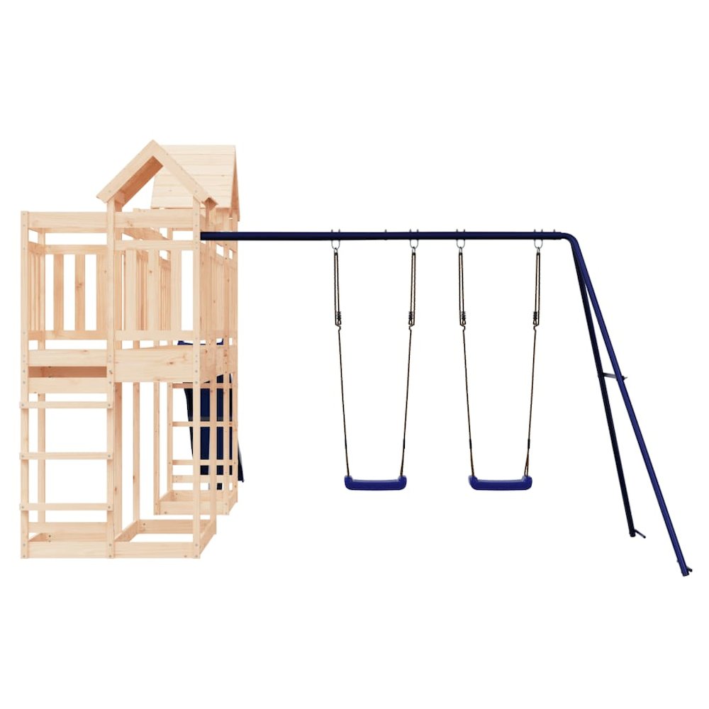 Outdoor Playset Pine Solid Pine Wood Large Durable. Picture 5