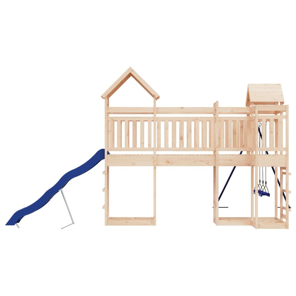 Outdoor Playset Pine Solid Pine Wood Large Durable. Picture 6