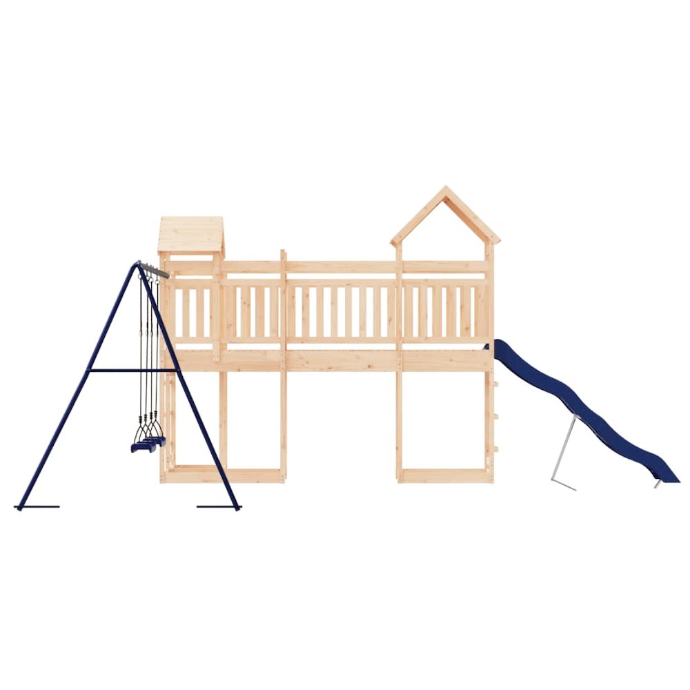 Outdoor Playset Pine Solid Pine Wood Large Durable. Picture 7