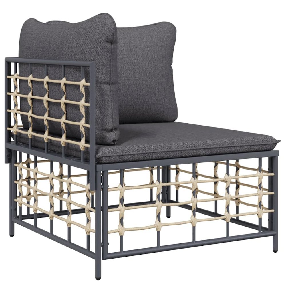 Garden Corner Sofa Dark Grey PE rattan Medium Modular. Picture 2