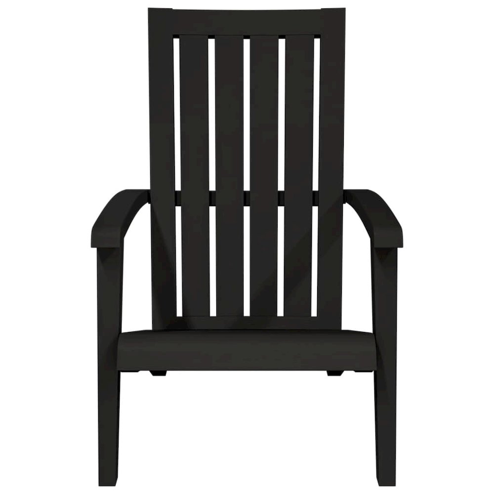 Garden Adirondack Chair Set of 2 Black Polypropylene Standard. Picture 4